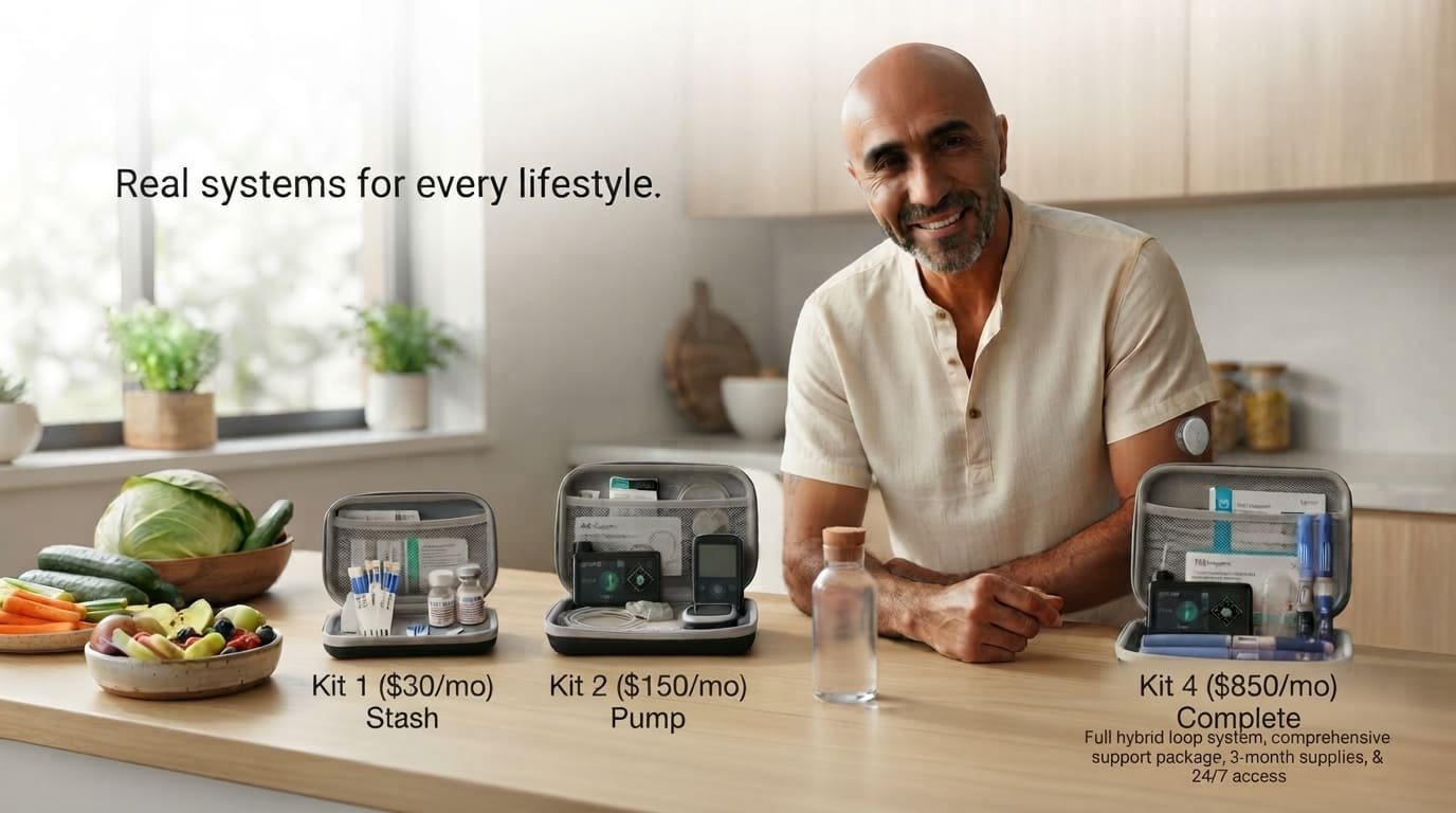 T1D management kits from $30 to $850 per month